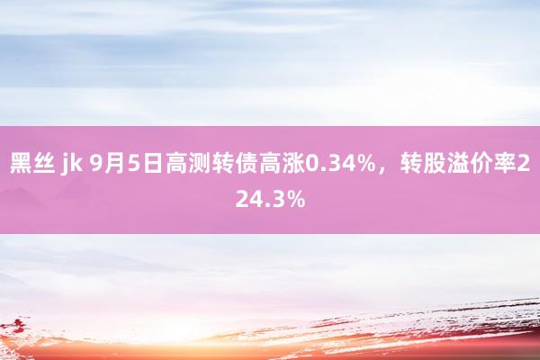 黑丝 jk 9月5日高测转债高涨0.34%，转股溢价率224.3%