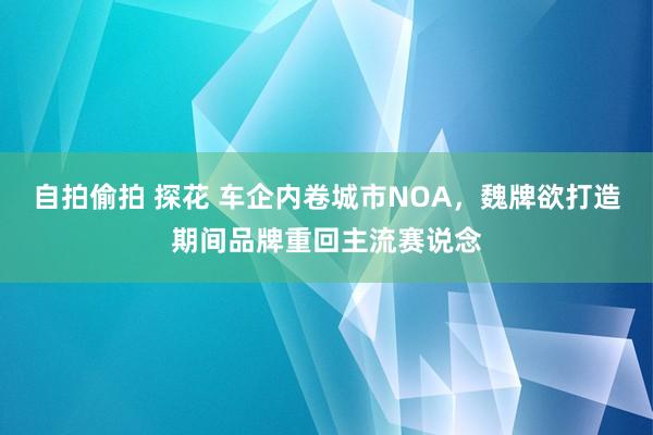 自拍偷拍 探花 车企内卷城市NOA，魏牌欲打造期间品牌重回主流赛说念