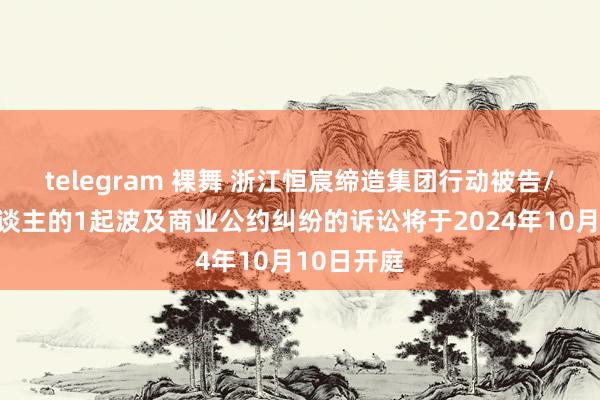 telegram 裸舞 浙江恒宸缔造集团行动被告/被上诉东谈主的1起波及商业公约纠纷的诉讼将于2024年10月10日开庭