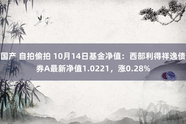 国产 自拍偷拍 10月14日基金净值：西部利得祥逸债券A最新净值1.0221，涨0.28%