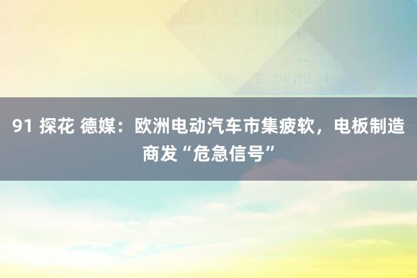 91 探花 德媒：欧洲电动汽车市集疲软，电板制造商发“危急信号”