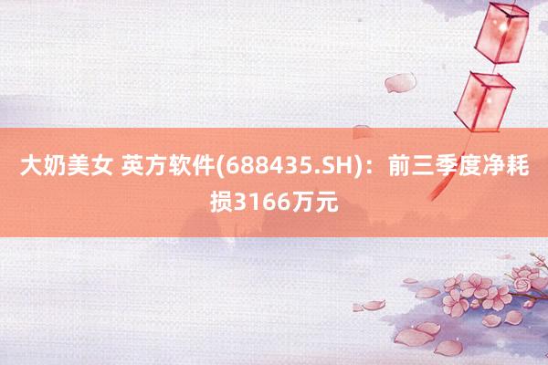 大奶美女 英方软件(688435.SH)：前三季度净耗损3166万元