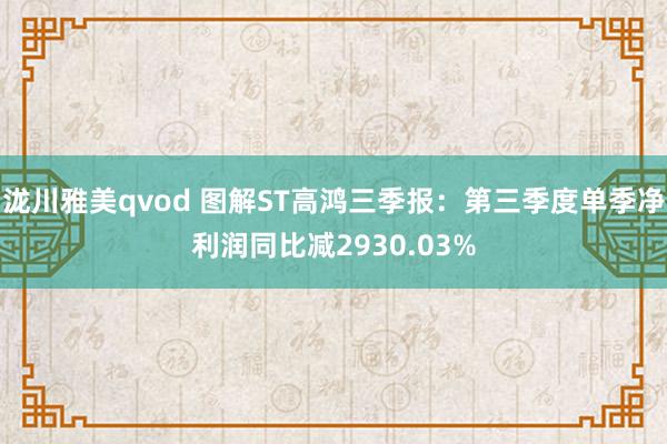 泷川雅美qvod 图解ST高鸿三季报：第三季度单季净利润同比减2930.03%