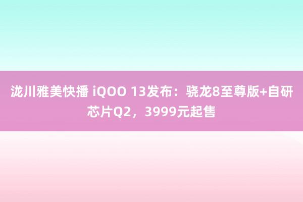 泷川雅美快播 iQOO 13发布：骁龙8至尊版+自研芯片Q2，3999元起售