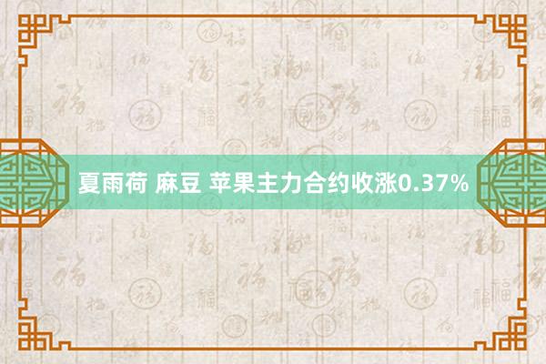 夏雨荷 麻豆 苹果主力合约收涨0.37%