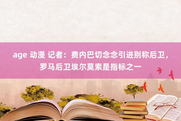 age 动漫 记者：费内巴切念念引进别称后卫，罗马后卫埃尔莫索是指标之一