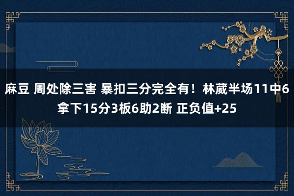 麻豆 周处除三害 暴扣三分完全有！林葳半场11中6拿下15分3板6助2断 正负值+25