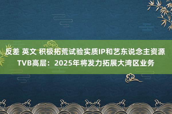 反差 英文 积极拓荒试验实质IP和艺东说念主资源 TVB高层：2025年将发力拓展大湾区业务