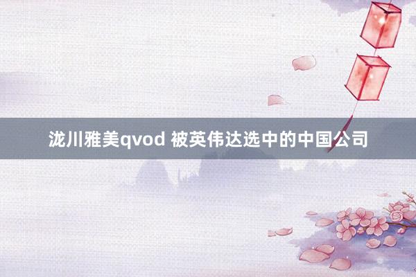 泷川雅美qvod 被英伟达选中的中国公司