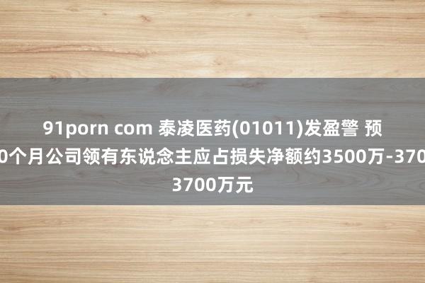 91porn com 泰凌医药(01011)发盈警 预期前10个月公司领有东说念主应占损失净额约3500万-3700万元