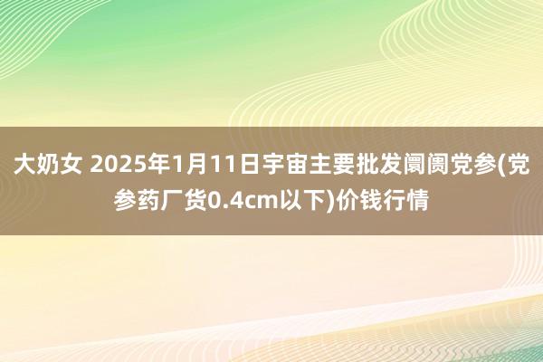 大奶女 2025年1月11日宇宙主要批发阛阓党参(党参药厂货0.4cm以下)价钱行情