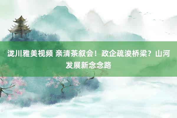 泷川雅美视频 亲清茶叙会！政企疏浚桥梁？山河发展新念念路